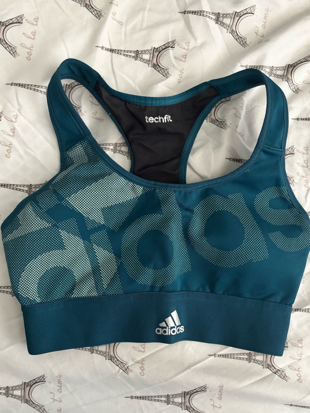 Adidas Dark Turquoise/Blue Racerback Sports Bra